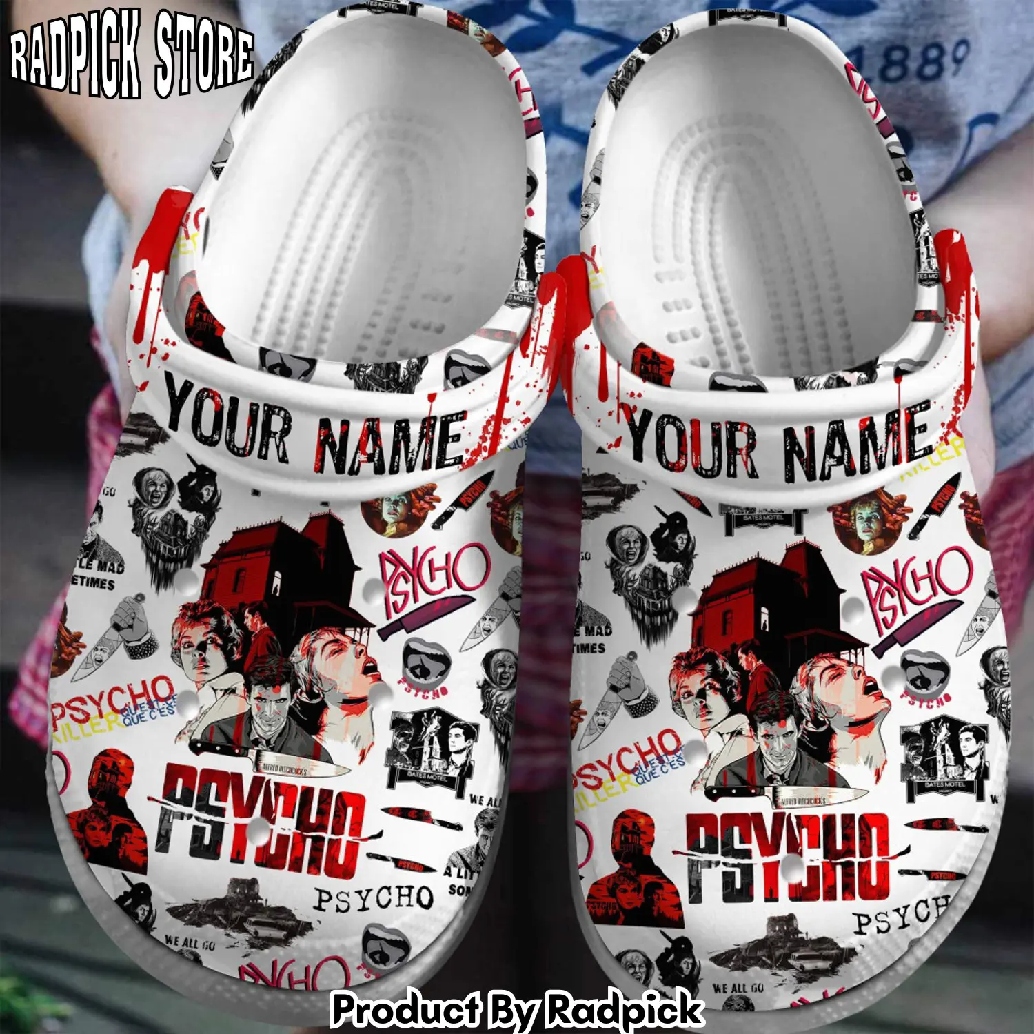 Radpick psycho movie halloween clogs shoes comfortable for men women rp6521982